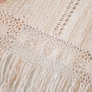 Macrame Boho Knit Sweater Cardigan Cover Up